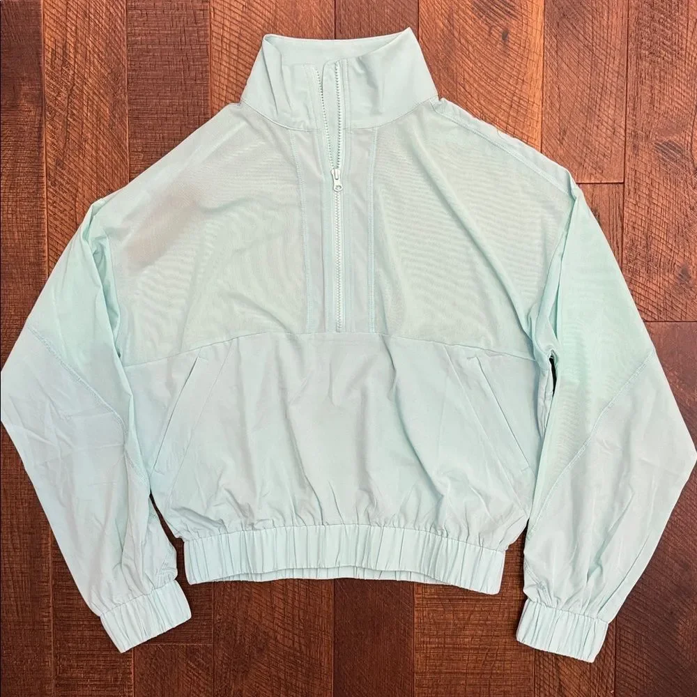 Cleo Harper The Strategy Lightweight 1/4 Zip Jacket in Light Blue Small - Picture 2 of 6